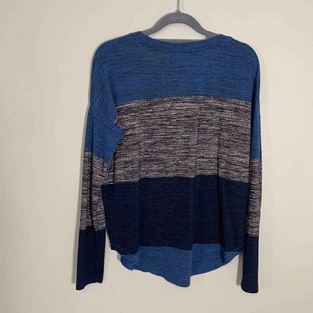 Rag & Bone Blue Gray Color Block Lightweight Crew… - image 7